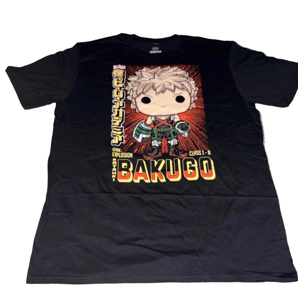 My Hero Academia Anime Katsuki Bakugo Shirt Graphic Gamestop Mens NWOT Small S